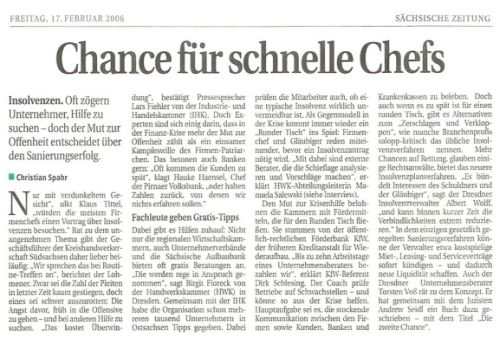 Sächsische Zeitung vom 17. Februar 2006z